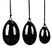 3Pcs Set Yoni Eggs Set, Jeoxi Drilled Black Obsidian Jade Egg for Women Exercise Pelvic Floor Muscles Balls