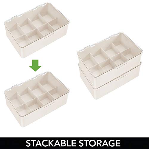 image for mDesign Stackable Plastic Tea Bag Holder Storage Bin Box for Kitchen C