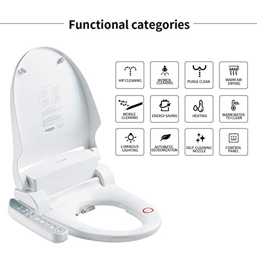 TSUGAMI Smart Bidet Toilet Seat With Warm Water, Warm Air Dryer, Gentle