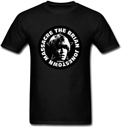 SQPDEM Men's LEVITATION 2016 BRIAN JONESTOWN MASSACRE Print T Shirts