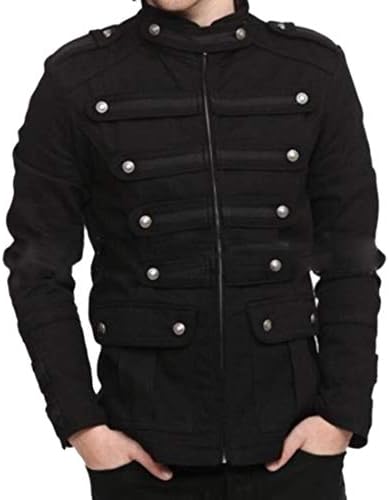 WSPLYSPJY Men Goth Steampunk Victorian Frock Coat Steampunk Vintage Jacket