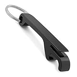 Kobwa? Aluminium Alloy Keychain Key Tag Chain Ring Bottle Opener,Black With Keyring
