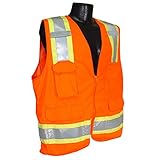 Radians SV6OXL Two Tone Surveyor Class 2 Safety Vest, X-Large, Orange