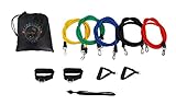 Bespolitan Premium Stackable Latex Exercise Resistance Bands (Set of 5)