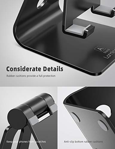 Adjustable-Cell-Phone-Stand-Lamicall-Phone-Stand-Update-Version-Cradle-Dock-Holder-Compatible-with-iPhone-Xs-XR-8-X-7-6-6S-Plus-SE-5-5S-5C-Charging-Accessories-Desk-Android-Smartphone-Black