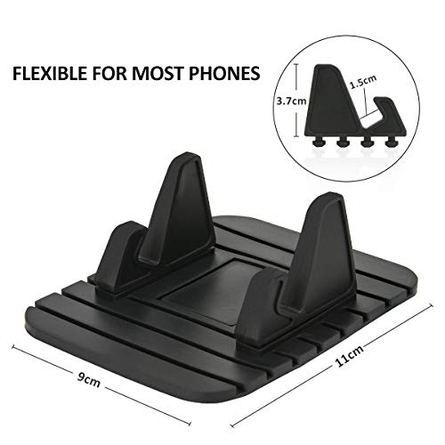 Car Silicone Dash Pad Mat, Universal Dashboard & Desktop Holder for Phones,Tablets, Mp3&Mp4 Player,GPS Navigator by pipigo