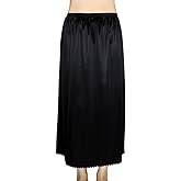 Brinkina Women's Half Slips for Under Dresses Anti-static Elastic Waist Lace Plus Size Long Underskirt