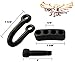 Type-III Flat Black Adjustable Stainless Steel Shackle For Paracord Bracelets