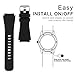 Diruite 22mm Classic Silicone Strap Band for Fossil Gen 5 Carlyle / Julianna / Gen 4 Q Explorist HR Smartwatch Band Strap - Black
