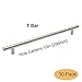 Gobrico Satin Nickel Cabinet Pulls 10 inch Hole Centers, Brushed Nickel Cabinet Hardware Euro T Bar Stainless Steel Drawer Pulls Dresser Knobs-30 Pack