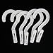 SYMAK k2105-2pk-X 10 Laundry Hooks Clothes Pins Hanging Clips Plastic Hanger Home Travel Portable, Variable, White