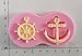 Efivs Arts Anchor Rudder Silicone Fondant Mold Candy Making Mold Cake Embossing Decoration