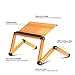 FURINNO A6-CP Ergonomics Aluminum Vented Adjustable Multi-functional Laptop Desk Portable Bed Tray, Copper