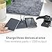 LXORY Dual Wireless Charging Pad - Double Qi Fast Charger for Two Phones (9W/Pad) - AirPods Wireless Charger Compatible with iPhone X/8, S10/S9 + All Qi Ready Phones - Charging Mat 18W Adapter Incl.
