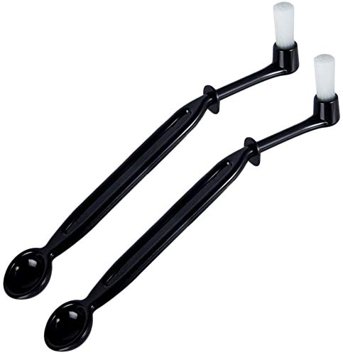 POEFT 2Pcs Black Coffee Machine Brush Cleaner Nylon Espresso Machine Brush Coffee Cleaning Tool