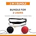 Boxing Reflex Ball (2 Sets) 2 Difficulty Level Balls on String with 2 Headbands For Speed Training, React Reflex Boxing Ball Softer than Tennis, Boxer Balls For Hand-Eye Coordination Adults/Kids