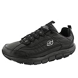 Skechers for Work Men's Liv Sr Brawney Health Care & Food Service Shoe, Black, 8.5 M US