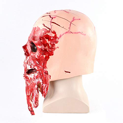 Walking Dead Full Head Mask, Scary Latex Mask, Novelty Zombie Costume Party Rubber Latex Mask for Halloween
