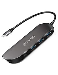 USB C Hub, adaptador USB C 8 en 1 con puerto Ethernet, 4 K USB-C a HDMI, 3 puertos USB 3.0, lector de tarjetas TF SD, carga rápida PD para MacBook Pro Air y portátiles tipo C