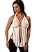 Wicked Temptations Sexy Semi Sheer Jersey Halter Top White One Size Made in the USA