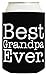Funny Beer Coolie Best Grandpa Ever 2 Pack Can Coolies Black