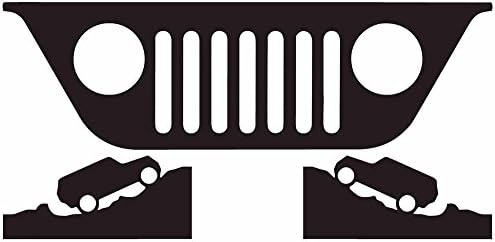 Collectible Decals Wrangler YJ TJ Jeep Grill and Little Corner Windshield Jeep Decals
