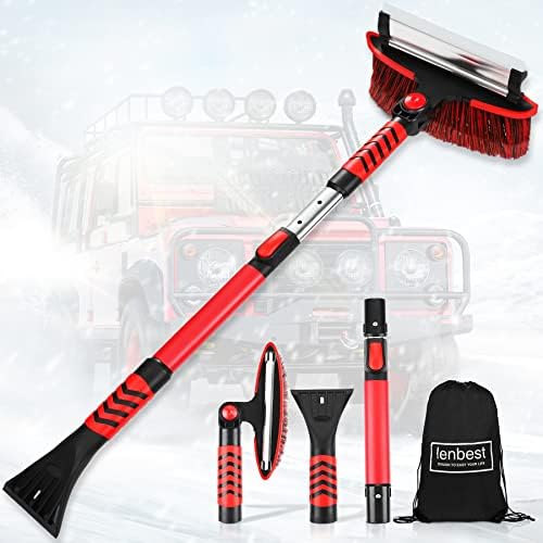 43" Snow Brush for Car, Ice Scrapers for Car Windshield Extendable Car