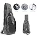 LC Prime Sling Bag, RFID Blocking Tiny Compact Shoulder Bag, for Men Women Travel Gym Sport Hiking (Nylon, Black)