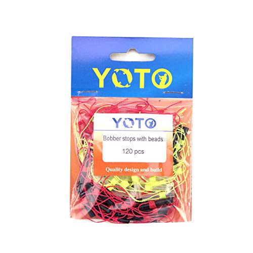 YOTO Bobber Stops, 80 Pack Bobber Stoppers for Fishing Line, Slip Bobber Stops for Fishing Floats Fishing Gear