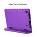 MoKo Case for All-New Amazon Fire HD 8 Tablet (7th Generation, 2017 Release Only) - Kids Shock Proof Convertible Handle Light Weight Super Protective Stand Cover for Fire HD 8, PURPLE