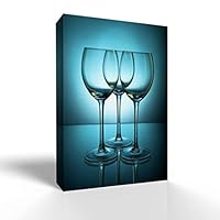 Canvas Wall Art Wine Glass Canvas Prints Home Artwork Decoration for Living Room,Bedroom - 12x18 inches