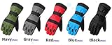 Waterfly Fashion Men's Warm Waterproof Winter Outdoor Glove Cycling Gloves Biking Gloves Snowmobile Snowboard Ski Gloves Athletic Gloves Mittens