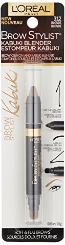 L’OREAL PARIS BROW STYLIST KABUKI BLENDER BROW CRAYON, BLONDE, 0.05 OZ.