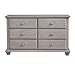Oxford Baby Kenilworth 6 Drawer Dresser, Stone Wash