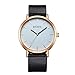 Watch Womens Unisex Simple Casual Leather Waterproof Analog Quartz Dress Wrist Watch