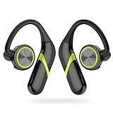 GSPON Bluetooth Headphones, Wireless Earbuds TWS Mini Sport Earphones with Mic IP67 Waterproof HD Stereo Sweatproof In Ear Earbuds for IOS & Android (Black)