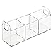 mDesign Cosmetic Organizer Tote for Vanity Cabinet to Hold Makeup, Beauty Products - Medium, Clear
