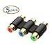 Cable Matters 5-Pack Gold Plated 3-RCA, RGB Coupler
