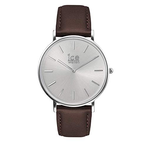 Ice-Watch - CITY classic Brown silver - Reloj marrone para Hombre con Correa de cuero - 016228 (Medium)