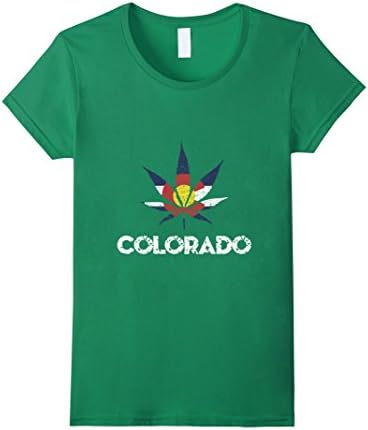 Womens Colorado Flag Moutain T shirt- Colorado's day T shirt  Large Kelly Green