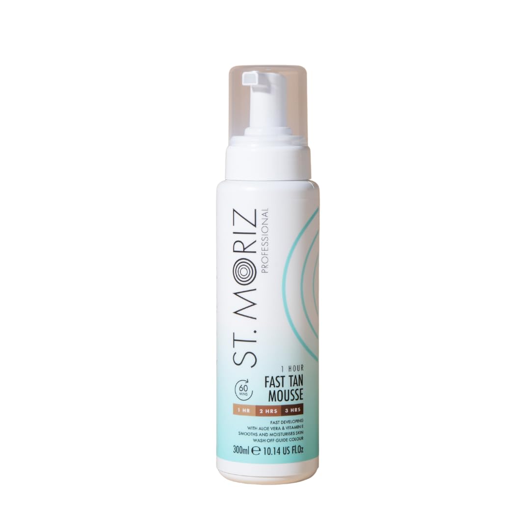 St Moriz Professional Extra Large 1 Hour Fast Tan Mousse | Fast Drying Vegan Express Fake Tan With Aloe Vera & Vitamin E | 1 Hour for Light Glow, 2 Hours for Medium Glow, 3 Hours for Dark Glow | 300ml — image 1