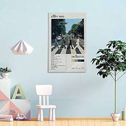 XYDQ Poster décoratif sur toile The Beatles Abbey Road pour salon, chambre à coucher 50 x 75 cm - Les Beatles, Paul McCartney, John Lennon, RIngo Starr, George Harrison XYDQ Poster décoratif sur toile The Beatles Abbey Road pour salon, chambre à coucher 50 x 75 cm – Image 4