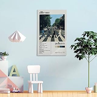 XYDQ Poster décoratif sur toile The Beatles Abbey Road pour salon, chambre à coucher 50 x 75 cm - Les Beatles, Paul McCartney, John Lennon, RIngo Starr, George Harrison XYDQ Poster décoratif sur toile The Beatles Abbey Road pour salon, chambre à coucher 50 x 75 cm – Image 4