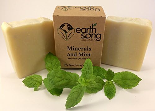 Minerals & Mint Artisanal Spa Body Bar with Dead Sea Mineral Salts, Argan Oil and Bentonite Clay. Perfect After Workout. Reduces Acne, scarring and fine lines. All natural and organic Acne Soap