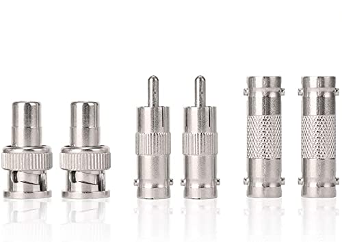RCA and BNC Male to Female Adapters for CCTV Power and Video Connections