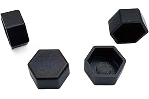 100Pcs Nut Cover Cap Hexagon Flat Top Bolts Protective Caps M5 M6 M8 M10 M12 M16 Furniture Screws Bolts Accessories Kit (Colo