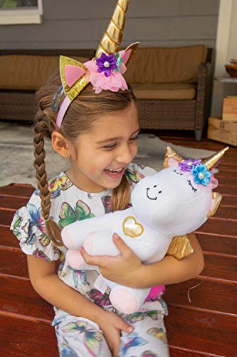 Light Autumn Unicorn Gifts - Unicorn Stuffed Animal - Unicorn Toys for Girls Any Year Old - Bonus Headband and Stickers with Plush Stuffed UnicornToy - Perfect for Any Gift or Party!