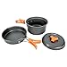 Alpha Outpost Camp Cookware Set – Hades Camp Cookware & Mess Kit – Camp Cookware – Camping Cookware Mess Kit, 3 Piece Set with Drawstring Pouchthumb 1