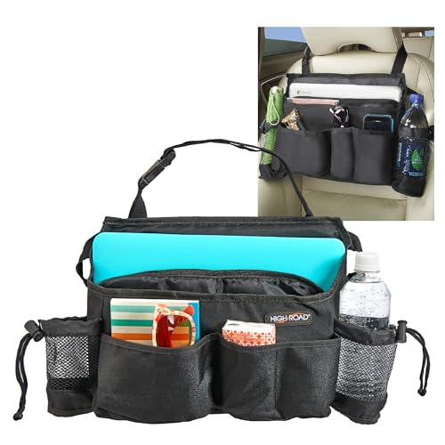 High Road SwingAway Car Front Seat Organizer with 6 Storage Pockets and 2 Bottle or Cup Holders