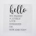 Welcome to Joyful Home 9pcs/Set Welcome Hello Hugs Frineds Sentiments Rubber Clear Stamp for Card Making Decoration and Scrapbooking